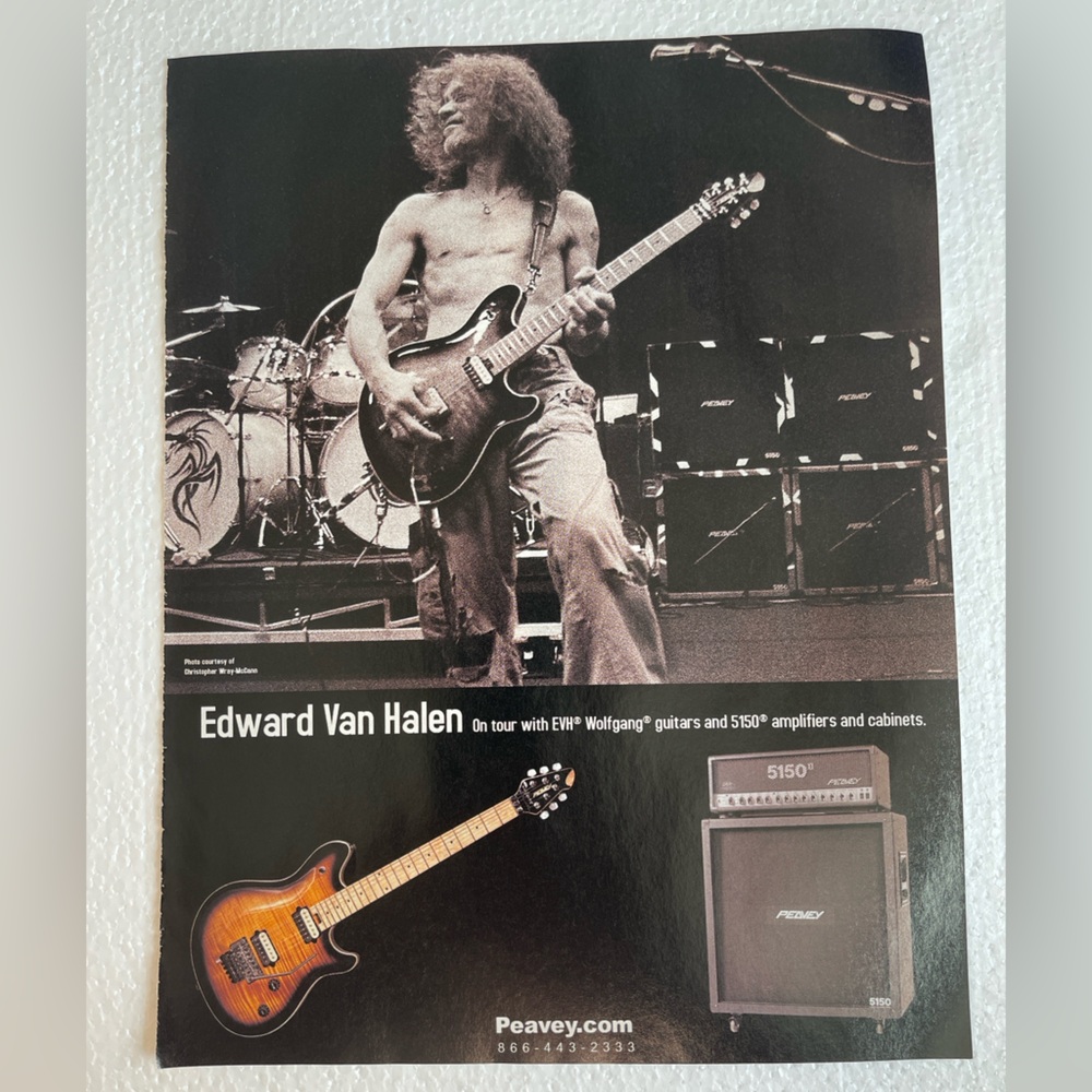 Peavey 5150 Amplifier Pinup with Eddie Van Halen
